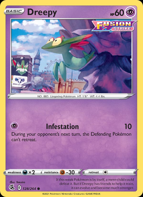 Dreepy 128/264 Fusion Strike Pokémon card