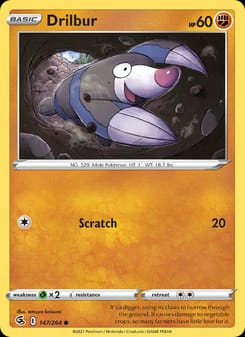 Drilbur 147/264 Common – Fusion Strike Pokémon card