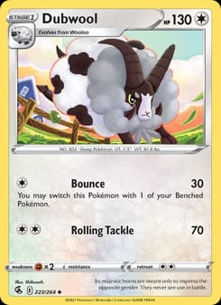 Dubwool 223/264 Uncommon – Fusion Strike Pokémon card