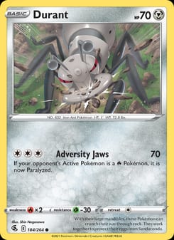 Durant 184/264 Common – Fusion Strike Pokémon card