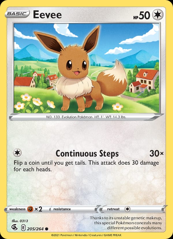 Eevee 205/264 Fusion Strike Pokémon card
