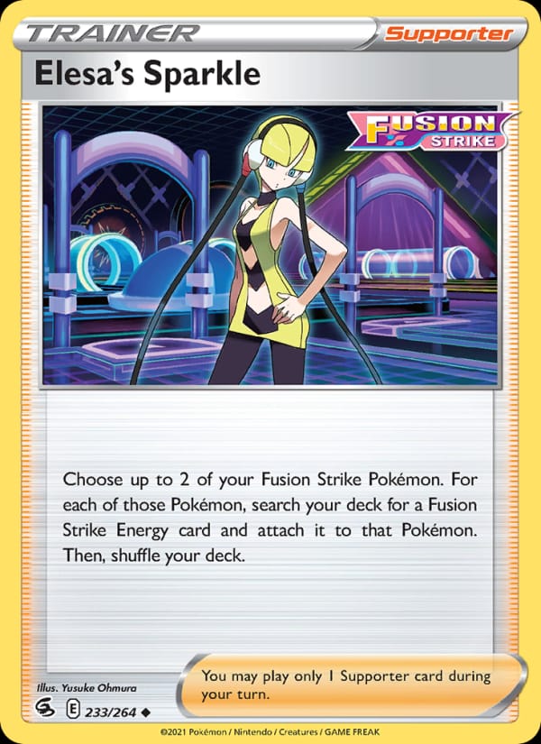 Elesa's Sparkle 233/264 Fusion Strike Pokémon card