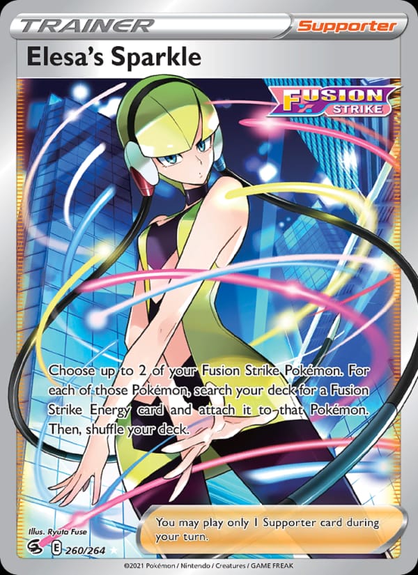 Elesa's Sparkle 260/264 Fusion Strike Pokémon card