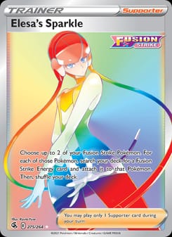 Elesa's Sparkle 275/264 Secret Rare – Fusion Strike Pokémon card