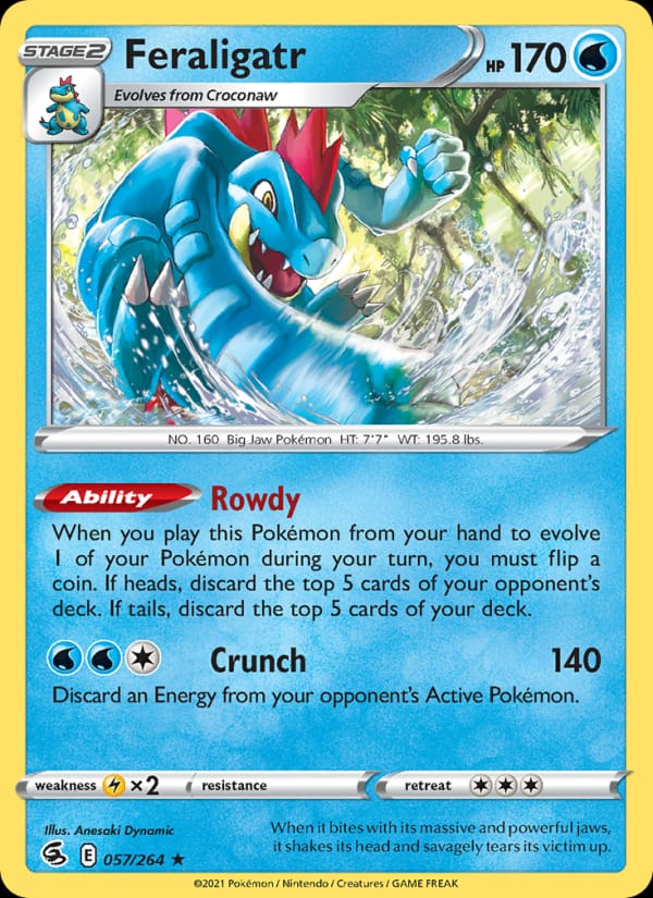 Feraligatr 057/264 Fusion Strike Pokémon card