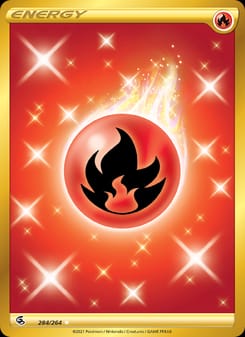 Fire Energy 284/264 Secret Rare – Fusion Strike Pokémon card