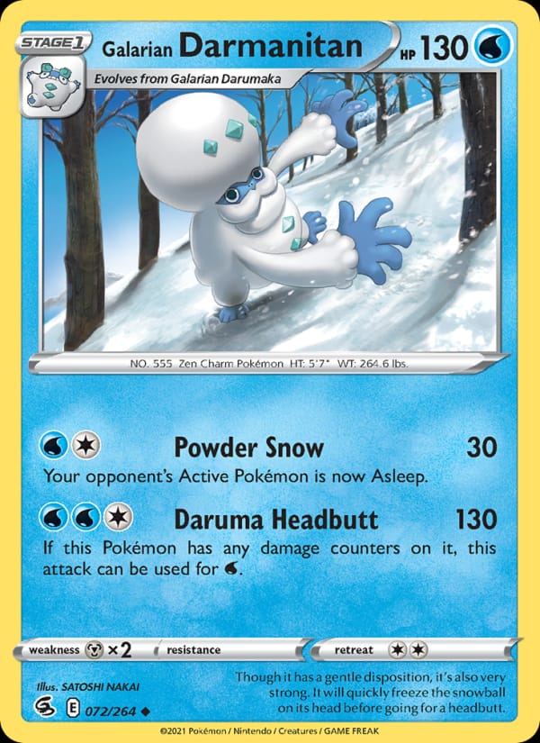 Galarian Darmanitan 072/264 Fusion Strike Pokémon card