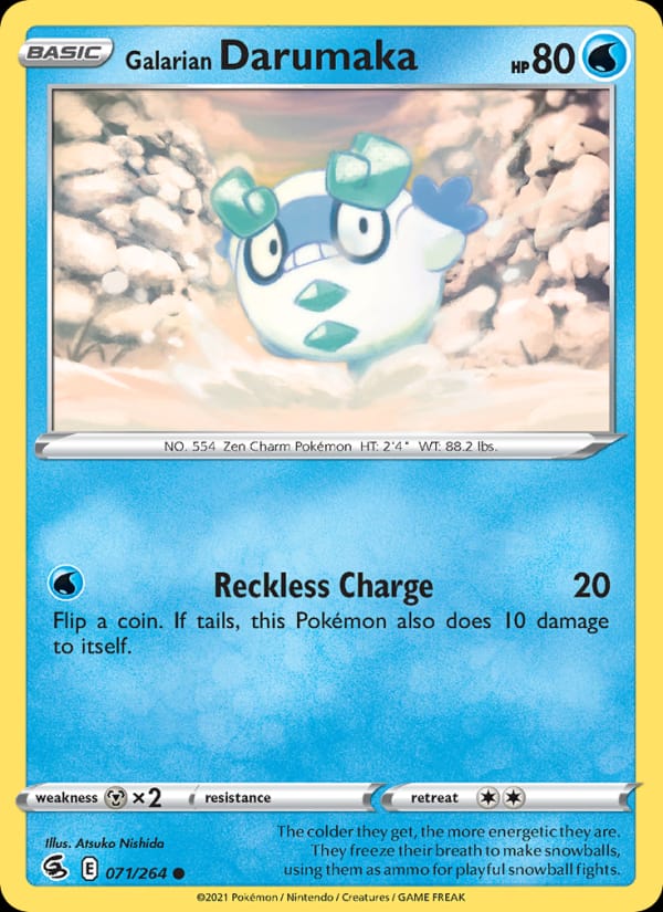 Galarian Darumaka 071/264 Fusion Strike Pokémon card