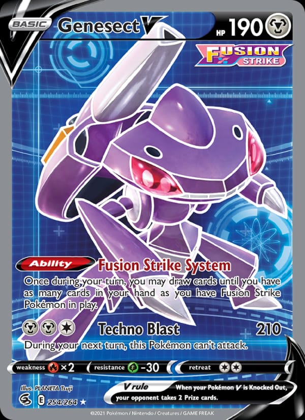 Genesect V 254/264 Fusion Strike Pokémon card