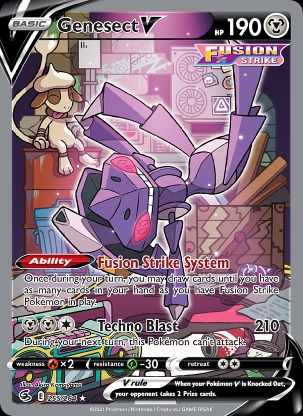 Genesect V 255/264 Fusion Strike Pokémon card