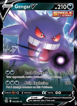 Gengar V 156/264 Ultra Rare – Fusion Strike Pokémon card