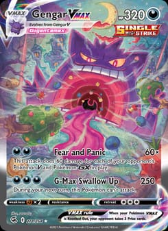 Gengar VMAX 271/264 Secret Rare – Fusion Strike Pokémon card