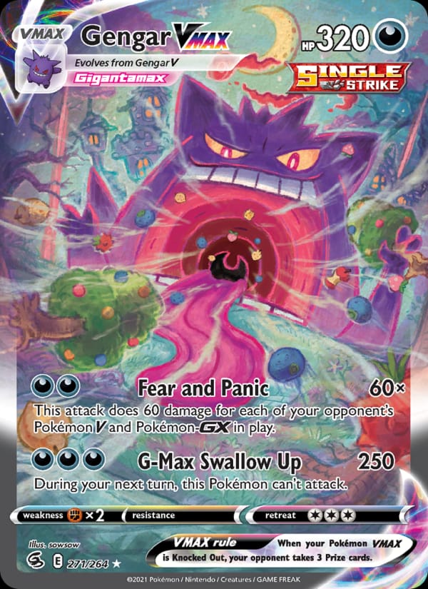 Gengar VMAX 271/264 Fusion Strike Pokémon card