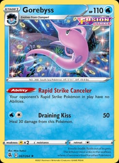 Gorebyss 067/264 Rare – Fusion Strike Pokémon card
