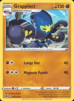 Grapploct 153/264 Uncommon – Fusion Strike Pokémon card