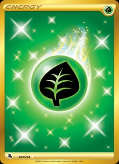 Grass Energy 283/264 Secret Rare – Fusion Strike Pokémon card