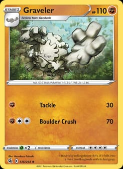 Graveler 136/264 Uncommon – Fusion Strike Pokémon card