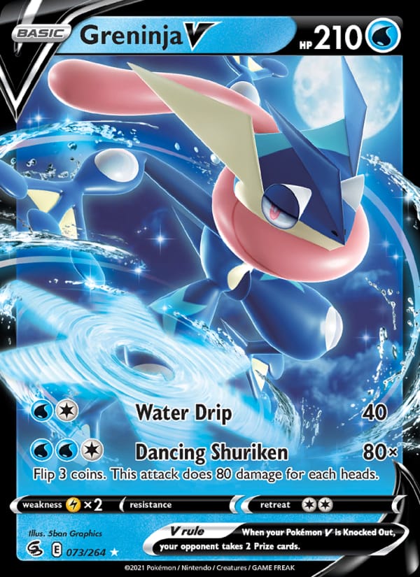 Greninja V 073/264 Fusion Strike Pokémon card