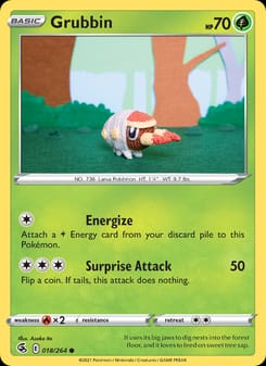 Grubbin 018/264 Common – Fusion Strike Pokémon card