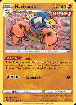 Hariyama 143/264 Uncommon – Fusion Strike Pokémon card