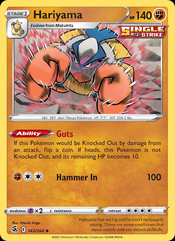 Hariyama 143/264 Fusion Strike Pokémon card