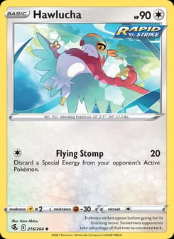 Hawlucha 216/264 Uncommon – Fusion Strike Pokémon card