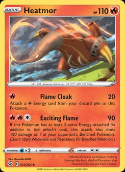 Heatmor 041/264 Uncommon – Fusion Strike Pokémon card