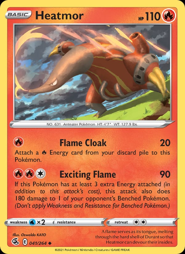 Heatmor 041/264 Fusion Strike Pokémon card