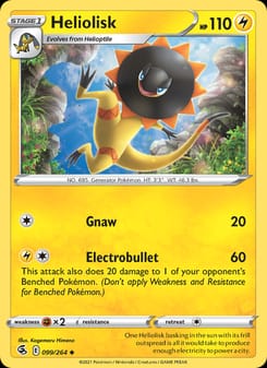 Heliolisk 099/264 Uncommon – Fusion Strike Pokémon card