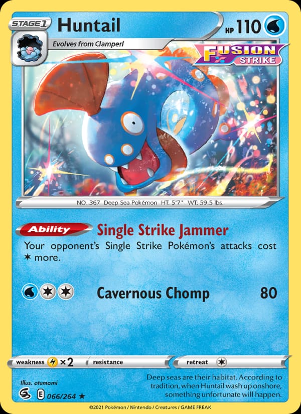 Huntail 066/264 Fusion Strike Pokémon card