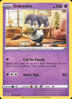 Indeedee 127/264 Common – Fusion Strike Pokémon card