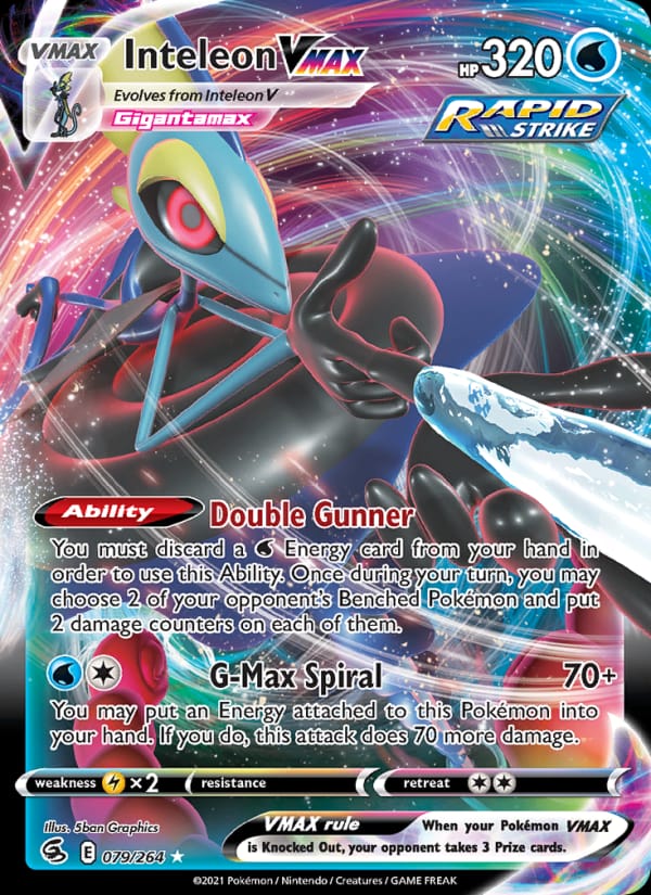 Inteleon VMAX 078/264 Fusion Strike Pokémon card