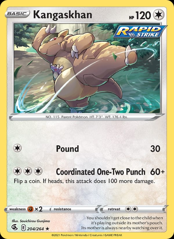 Kangaskhan 204/264 Fusion Strike Pokémon card
