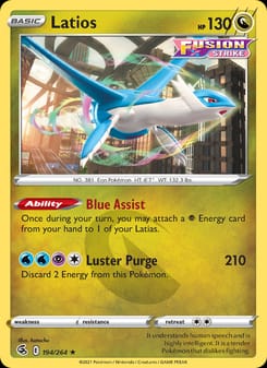 Latios 194/264 Rare – Fusion Strike Pokémon card