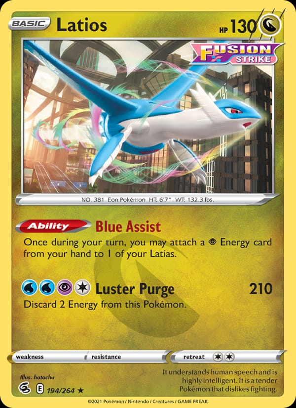 Latios 194/264 Fusion Strike Pokémon card