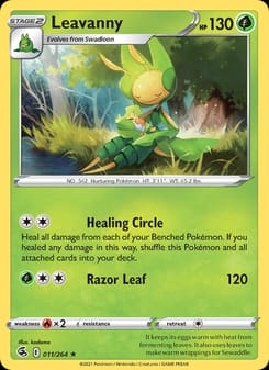 Leavanny 011/264 Rare – Fusion Strike Pokémon card