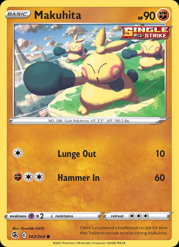 Makuhita 142/264 Fusion Strike Pokémon card