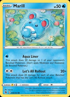 Marill 058/264 Common – Fusion Strike Pokémon card