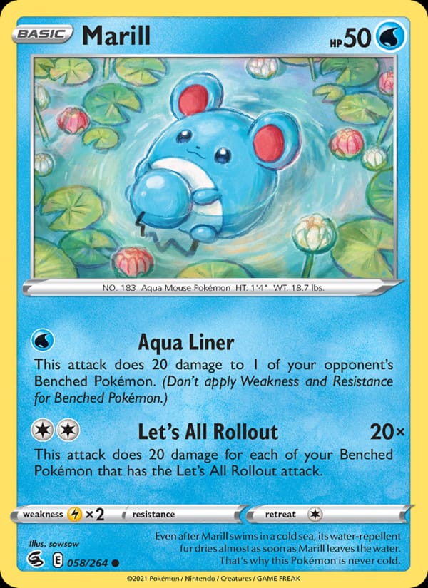 Marill 058/264 Fusion Strike Pokémon card