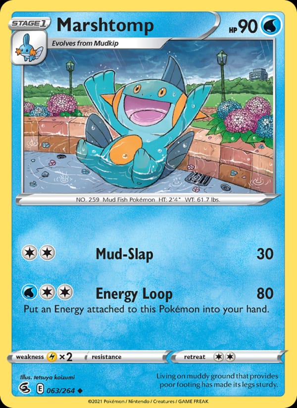 Marshtomp 063/264 Fusion Strike Pokémon card