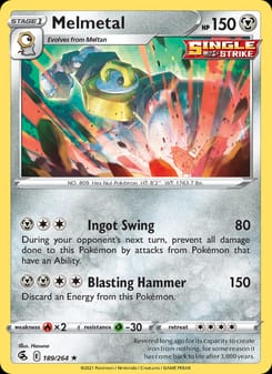 Melmetal 189/264 Holo Rare – Fusion Strike Pokémon card