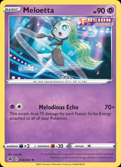 Meloetta 124/264 Rare – Fusion Strike Pokémon card