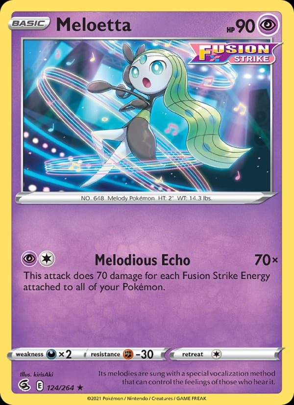 Meloetta 124/264 Fusion Strike Pokémon card