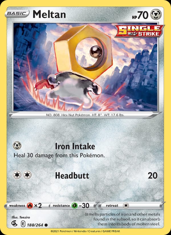 Meltan 188/264 Fusion Strike Pokémon card