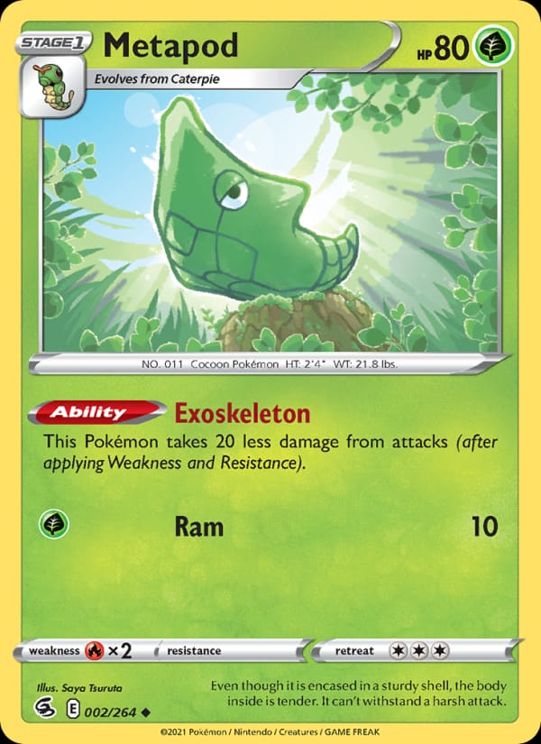 Metapod 002/264 Fusion Strike Pokémon card