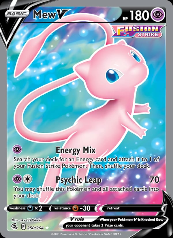 Mew V 250/264 Fusion Strike Pokémon card