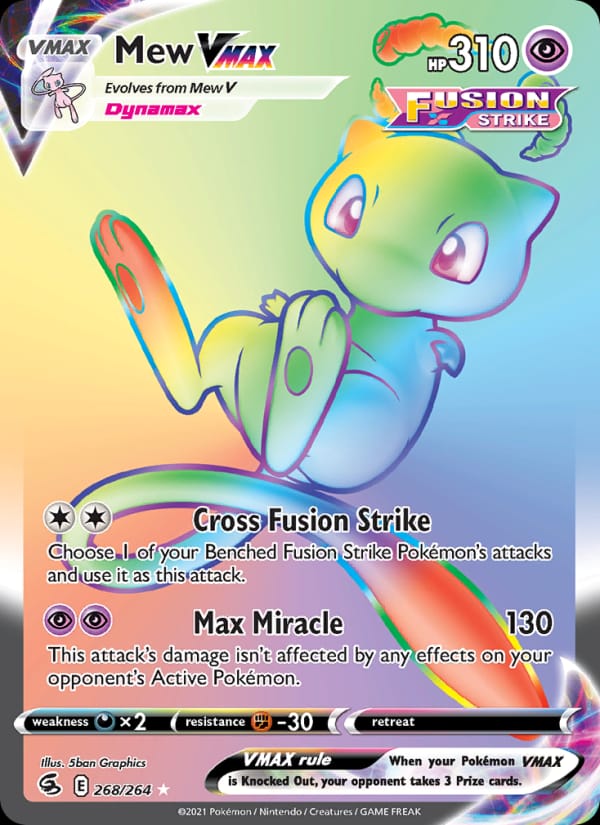 Mew VMAX 268/264 Fusion Strike Pokémon card