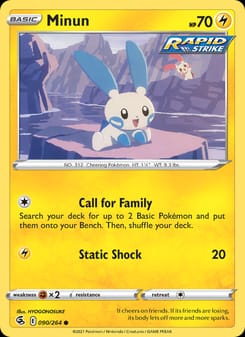 Minun 090/264 Common – Fusion Strike Pokémon card