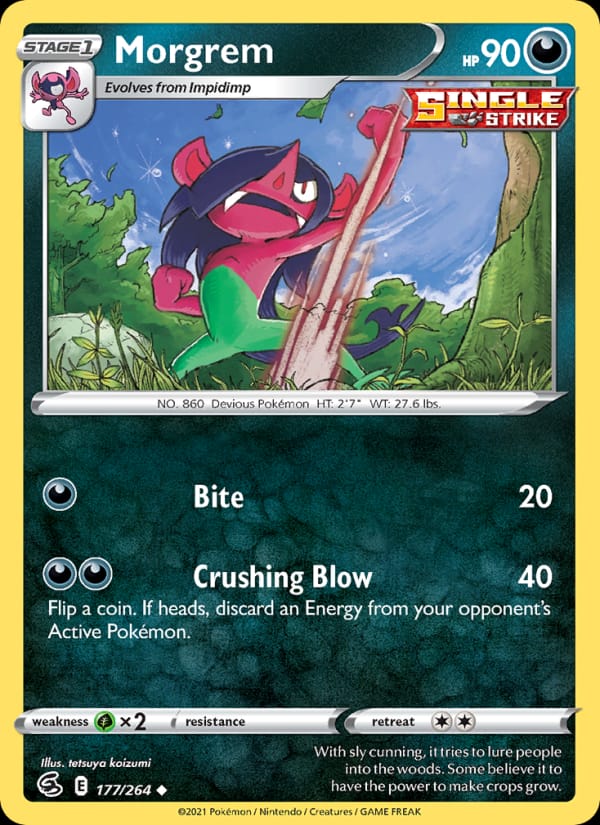 Morgrem 177/264 Fusion Strike Pokémon card