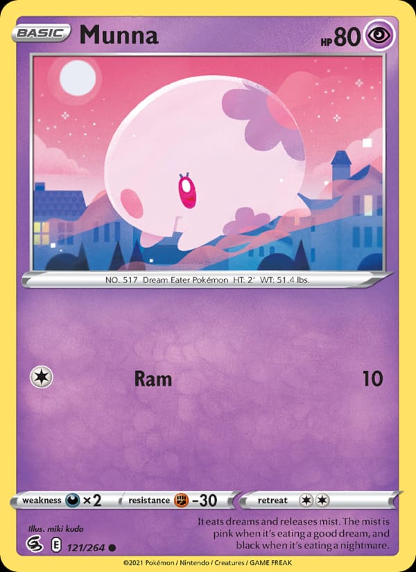 Munna 121/264 Fusion Strike Pokémon card
